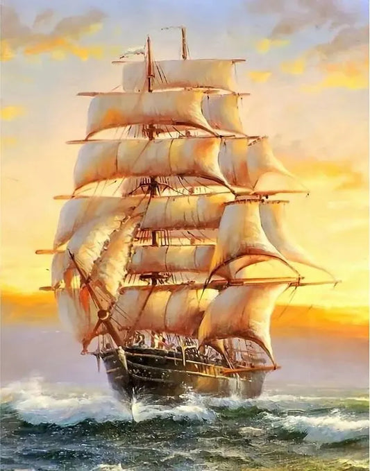 Sailing Boat Diamond Painting Kit